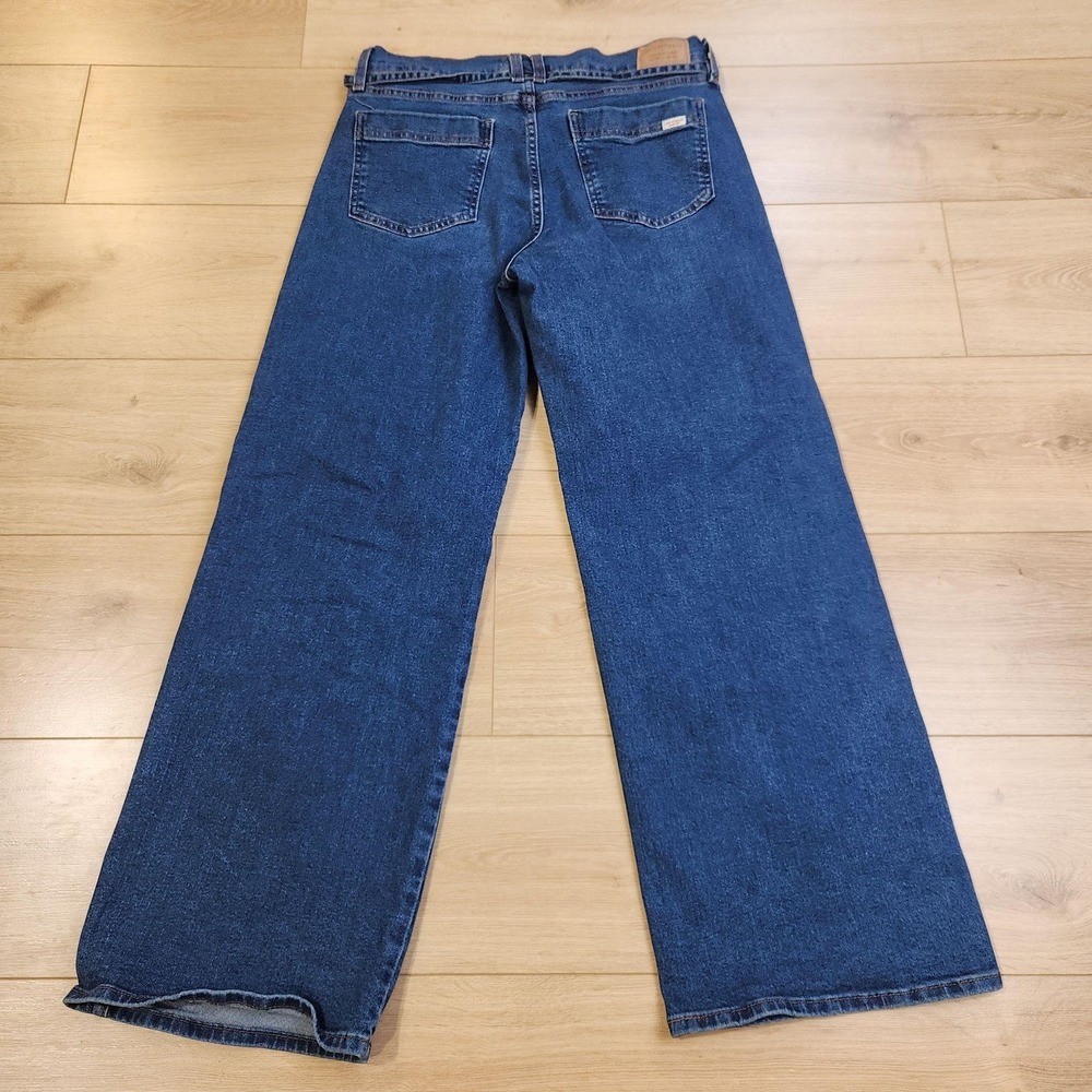 Levi Strauss Signature Wide Leg Jeans Womens 10 Blue High Rise Stretch Denim - Picture 2 of 10